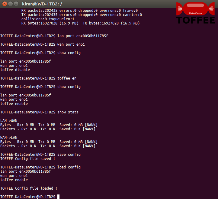 72-10 TOFFEE-DataCenter WAN Optimization cli load config save config